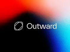 the outward logo is displayed on a colorful background