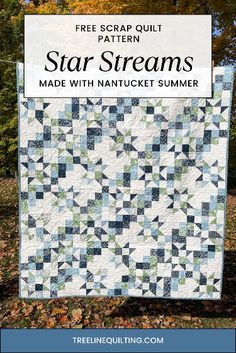 the free quilt pattern for star streams made with nannuutt summer, is featured in this article