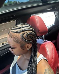 Colored Stitch Braids, Slick Back Braids, Alicia Keys Braids Hairstyles, Cornrows Ideas, Ponytail Hairstyle Ideas, Alicia Keys Braids, Ponytail Hairstyle