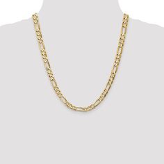 This 14k 6mm concave open Figaro chain offers a classic and elegant style, perfect for both casual and formal occasions. Made of high-quality 14k gold, this chain measures 6mm in width and features a unique open Figaro design. Add a touch of sophistication to any outfit with this timeless piece. Silver Grillz, Bangle Box, Diamond Box, Memory Locket, Back Necklace, Moissanite Necklace, Black Hills Gold, Snake Earrings, Circle Diamond