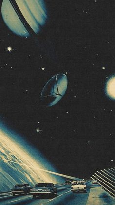 Space highway wallpaper Wallpaper Surreal, Retro Space Aesthetic, Vintage Space Art, Sci Fi Wallpaper, Futurism Art, Surreal Collage, Trippy Wallpaper, On Wallpaper, Hippie Wallpaper