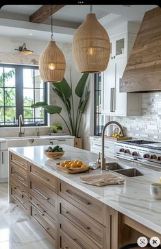 a kitchen filled with lots of counter top space