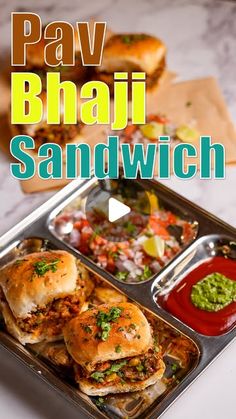 the cover of pav bhaji sandwich is shown