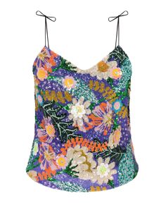 The embodiment of business in the front, party in the back......this fabulous, reversible camisole is perfect for Saturday night fun, AND Sunday morning brunch! With an intricate, all-over sequin and embroidered flower design, the fabric is embellished with 3-D illusion sequined flowers that pop off the fabric. The front to back reversible design makes this one-of-a-kind top perfect for all your fabulous festivities with a quick flip of the top. The adjustable tie spaghetti straps feature colorf Morning Brunch, Purple Flame, Pretty Fashion, Tie Length, Causual Outfits, Medium Dress, Business Formal, My Bag, Winter Park