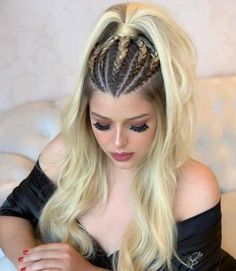 Gymnast Hair, Tennis Hairstyles, Gabby Barrett, Media Cola, Curly Braided Hairstyles, Viking Hair, Braided Ponytail Hairstyles