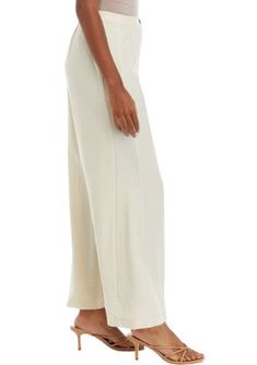 Effortlessly chic, these wide-leg pants from Vince Camuto can easily be dressed up or down for any occasion. | Vince Camuto Women's Petite Wide Leg Trouser Pants, PM Elegant Wide-leg Culottes With Elastic Waistband, Elegant Wide Leg Culottes With Elastic Waistband, Elegant Relaxed Fit Culottes For Spring, Chic Wide Leg Ankle-length Pants, Formal Summer Wide Leg Pants, Elegant Ankle-length Wide Leg Pants For Spring, Chic Straight Culottes For Evening, Chic Evening Straight Culottes, Spring Formal High-waisted Culottes