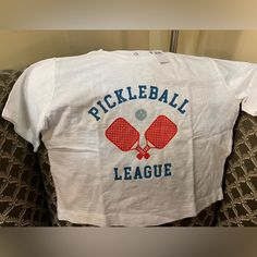 Lou & Grey Pickleball League Modern Athletic Cropped Tee. Half Sleeve . Could Be Used As Light Sweat Shirt. Brand New With Tag. Latest Season. Size Small-White. Crew Neck, Short Sleeves, Side Slits, 100% Cotton. Relaxed Fit. Spring Tennis Tops With Graphic Print, Pickleball Shirts Women, Spring Tennis Tops With Letter Print, Casual Cotton Tennis Tops, Cotton Tennis Tops With Letter Print, Summer Cotton Tennis Tops, Cotton Tennis Tops For Summer, Summer Tennis Tops With Letter Print, Summer Letter Print Tennis Tops