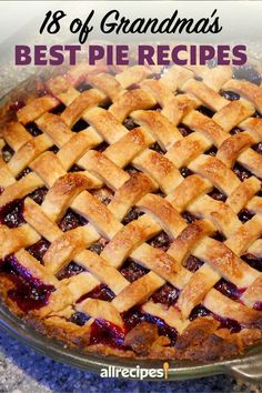 Pie Recipes Dessert, Best Pie Recipes, Easy Pies, Christmas Pie Recipes, Award Winning Pies, Fruit Pie Recipe, Popular Pies, Homemade Pie Recipes