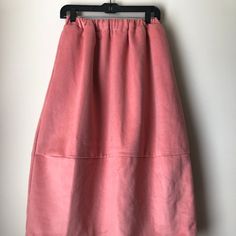 Simple Linen Life 2-Pocket Loose Fitting Skirt With Elastic Waistband And Linen Lining. Color:Pink Size:Medium Us Size 8-10 Waist:29-30 Hip:39-40 Length:31" Note:This Is Custom Made.It Does Not Have A Material Label/Tag. Not Sure What Material This Skirt Is Made Out Of But It Has A Nice, Soft, Velvet Feel To It. Solid Color Relaxed Cargo Skirt With Pockets, Solid Color Midi Skirt With Pockets, Relaxed Solid Cargo Skirt With Pockets, Solid Color Cargo Skirt With Pockets, Relaxed Cargo Skirt With Pockets, Solid Cargo Skirt With Pockets And Relaxed Fit, Spring Relaxed Skirt Bottoms With Side Pockets, Relaxed Skirt Bottoms With Side Pockets For Spring, Pink Cotton Skirt With Pockets