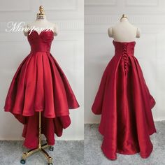 Fitted High-low Hem Prom Dresses, Fitted Asymmetrical Hem Dress For Prom Season, Fitted Wedding Dress With Asymmetrical Skirt, Burgandy Wedding Dress, Prom Dresses With Lace, Dress For Graduation, Dresses Silhouette, Feminine Things, Burgundy Prom Dresses