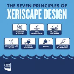 the seven principals of xeriscape design, including instructions for how to use them