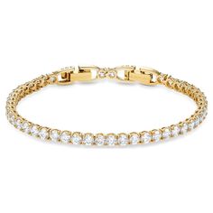 Check out the deal on Swarovski White Tennis Deluxe Bracelet, Gold Tone at Borsheims Bracelet Tennis, Swarovski Bracelet, Gold Bracelet For Women, White Crystals, Chain Anklet, Gold Plated Bracelets, Swarovski Jewelry, Charm Gift, Ear Jewelry