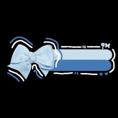 a blue and white bow tie on top of a black background with the word love written across it