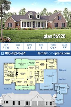 the floor plan for this house is very large and has two levels to each level