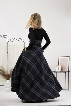 Scottish Clothing Women Tartan Skirts, Edwardian Walking Skirt, Riding Skirt, Walking Skirt, Baptism Dresses, Academia Clothing, Victorian Skirt, Rok Outfit, Bell Skirt