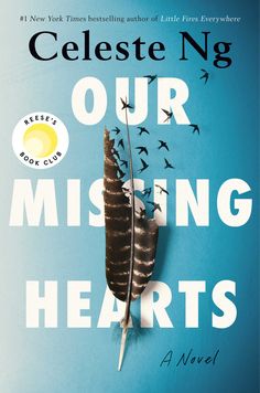 a book cover for our missing hearts by celesie ng and illustrated with birds in the sky