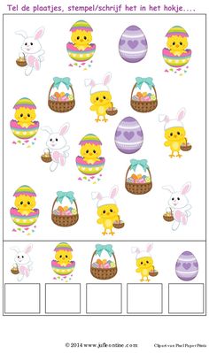 an easter themed worksheet for kids to learn how to make their own pictures