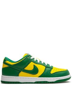 Supplied by a premier sneaker marketplace dealing with unworn, already sold out, in demand rarities. Each product is rigorously inspected by experienced experts guaranteeing authenticity. The Nike Dunk Low “Brazil" is a remastered version of the shoe that debuted in 2001 and pays homage to the vibrant colors of the Brazilian flag. In 2020 Nike decided to bring back a few of the most coveted Dunks from the shoe’s glory years as part of its lineup of spring and summer releases. With a classic two- Jordan Dunks Shoes, Nike Dunk Low Brazil, Dunk Low Brazil, Brazil Dunks, Nike Dunk Low Sp, Nike Leather, Brazilian Flag, Sneakers Green, Dr Shoes