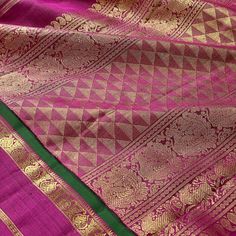 This elegant kanjivaram saree in green woven with muted brown to give a metallic look, is handwoven with korvai borders adorned in deep purple color. The grand pallu mirrors the borders with traditional motifs in gold zari. Approximate Length 6.5 mtrs (inclusive of blouse length)Height - 46 - 52" Saree comes with fall, picot and tassels done when applicable. Blouse piece is cut. Approximate weight - 1.8 lbs Kindly Note : The colors you see on your device may vary due to the color reproduction, b Muted Brown, Kanjivaram Saree, Kanjivaram Silk Saree, Deep Purple Color, Metallic Look, Traditional Motifs, Silk Cotton Sarees, Kanjivaram Sarees, Cotton Sarees