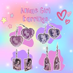 Nana Osaki anime inspired barbed wire dangle earrings approx 4.5 inches long (from very top of hook to very bottom of last charm) Super lightweight and sturdy. rubber earring backs on all of my earrings! Both sides have plastic that are meant to be removed! ~ Lightweight ~ NOT for sensitive ears (this is not 925 metal so I will not claim they are for sensitive ears) ~ Quarter used for size reference 💖 REMINDERS 💖 I am still very new, the chances of imperfections are very high! please purchase knowing that!  💖SIMILAR TO THIS💖 https://www.etsy.com/listing/1540657207/purple-bunny-in-messenger-bottle-twinkle 💖LEGAL STUFF💖 I am NOT the creator of these characters I am in no way claiming ownership of them. Girl Emo, Emo Jewelry, Earrings Funky, Purple Bunny, Jewelry Chunky, Nana Osaki, Jewelry Gothic, Chunky Earrings, Gothic Earrings