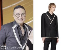 bowen yang, good morning america, black lace trim suit jacket