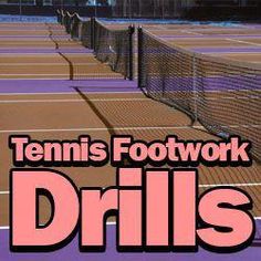 there is a tennis court with the words tennis's footwork drills