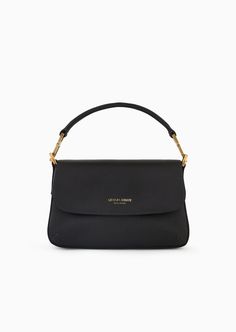 Shop GIORGIO ARMANI Mini satin la Prima Baguette bag for Woman at the official store and browse the Mini Bags collection. Armani Bag, Mini Baguette Bag, Mini Baguette, Emporio Armani Women, Compact Bag, Armani Black, Baguette Bag, Orange Bag, Small Shoulder Bag