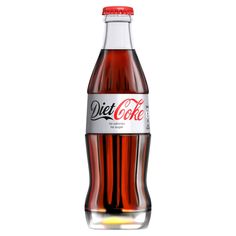 a bottle of diet coke on a white background