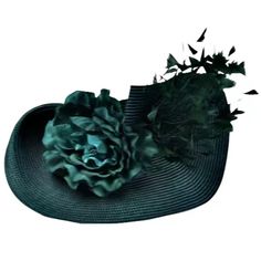 PRICES MAY VARY. 【Delicate Material】: Fashionable and elegant hats for women,Large fascinator hat with half flat brim; Vivid flower and feathers on hat; Irregular folding brim, slimming your facial lines. 100% handmade.Polyester, straw and feathers. (Hat size:15inch*8inch) 【Unique Design】: One size fits all with a matching headband and a hair clip to help secure it in place. The large flat fascinator is adorned with a classy artificial flower, accented with same color feathers alongside, which w Tea Party Outfits For Women Classy, Tea Party Outfits For Women, Victoria Costume, Teal Flowers, Fascinator Headband, Elegant Hats, Church Hats, Matching Headband, Fascinator Hats