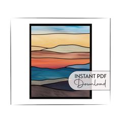 an image of a painting with the words instant print on it and a white background