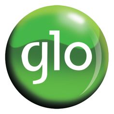 a green button with the word glo on it