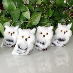 PRICES MAY VARY. Quantity: This pack offers you 6 pieces Christmas owl ornaments; enough quantity to meet your home and party decoration needs on Christmas or daily life; also sufficient for you to share them with your friends Long-lasting and Reliable: These owl Christmas tree ornaments are made of artificial fur; this material is comfortable; lightweight; has no smell; reliable; safe to use; can be applied for a long time Portable & Lightweight: Each of our owl ornaments measures approximately Owl Christmas Tree, Owl White, Diy Crafts Christmas, Cow Ornaments, Owl Christmas, Owl Plush, Model Tree, Owl Ornament, Christmas Material