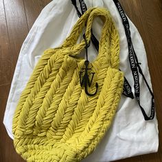 J.W Anderson Woven Knitted Shopping Tote Bag Size: One Size Color: Lime Green Condition: Brand New Without Tags! Just Wasn’t For Me. I’ll Try To Ship It Out Within 24 Hours Of Your Purchase! Casual Yellow Crochet Bag With Braided Handles, Casual Yellow Crochet Woven Bag, Casual Yellow Shoulder Bag With Braided Handles, Chic Yellow Crochet Bag For Daily Use, Chic Yellow Crochet Bag, Casual Yellow Crochet Bag For Spring, Yellow Casual Crochet Bag For Spring, Yellow Woven Shoulder Bag For Shopping, Chic Yellow Crochet Tote Bag