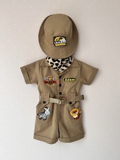 🌟 Unleash the Adventure Within with our Majestic Safari Outfit for Kids,Babies and Toddlers! 🦁🐘 Calling all loving mothers who want only the best for their precious ones! Get ready to ignite their imagination with our enchanting Mickey Mouse inspired outfit, perfect for 1st-year birthdays, Halloween, festivals, and special occasions. 🌿 Unmatched Comfort: Crafted from soft gabardine fabric with a silky touch, our costume ensures a comfortable sensory experience. The colorful embroidered animal patches add an extra touch of delight, transforming your toddler into a safari explorer. 🎈 Perfectly Personalized: Customize our costume for the perfect fit. Add your child's name on the front of the suit, creating a a precious memory. 🎨 Superior Craftsmanship: Our premium quality fabric and exc Toddler Safari Outfit, Wild One Outfit Boy, Safari Birthday Party Outfit, Baby Safari Outfit, Two Wild Birthday, Safari Costume, Safari Outfit, Safari Outfits, Outfit For Kids