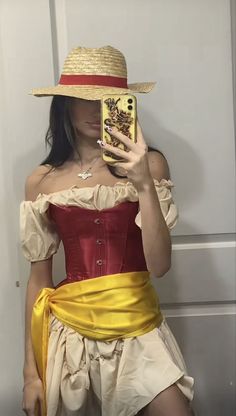 Luffy X Nami Halloween Costume, Luffy Women Cosplay, Luffy Costume Girl, Luffy Girl Cosplay, Luffy Female Cosplay, Luffy Cosplay Female, Luffy Halloween Costume, Corset Costumes Halloween, One Piece Inspired Outfits