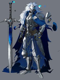 Silver Armor, Anime Knight, Armor Drawing, 다크 판타지, Knight Armor, Dungeons And Dragons Characters