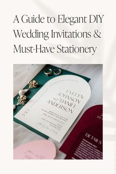 a guide to elegant diy wedding invitations and must - have stationery for guests