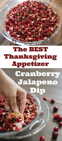 the best thanksgiving appetizer cranberry jalapeno dip is here