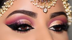 Bride Eye Makeup, Indian Eye Makeup, Bridal Makeup Videos, Wedding Eyes, Indian Eyes, Bridal Makeup Tutorial, Eye Makeup Images, Wedding Makeup Tutorial