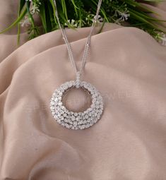 H/SI Baguette Diamond Circle Pendant Necklace Gift 18k White Solid Gold 4.25 Ct. Diamond Circle Pendant, Circle Pendant Necklace, Circle Diamond, White Solid, Diamond Pendant Necklace, Baguette Diamond, Circle Pendant, Diamond Clarity, Necklace Gift