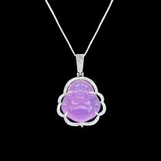 PURPLE BUDDHA NECKLACE - LILÈ - Necklace - LILÈ - online jewellery store - jewelry online - affordable jewellery online Australia Jade Buddha Necklace, Statement Piece Jewelry, Jade Buddha, Cuban Link Necklace, Buddha Necklace, Eternity Rings, Purple Jade, Peace And Harmony, Jade Stone