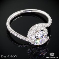 Danhov AE100 Abbraccio Swirl Diamond Engagement Ring Elegant Spiral Bypass Ring, Luxury Spiral Diamond Ring, Modern Diamond Bypass Ring, Luxury Brilliant Cut Bypass Wedding Ring, Luxury Diamond Spiral Ring, Elegant Spiral Diamond Ring, Modern Twist Diamond Bypass Ring, Formal Spiral Diamond Jewelry, Fine Jewelry With Spiral Brilliant Cut