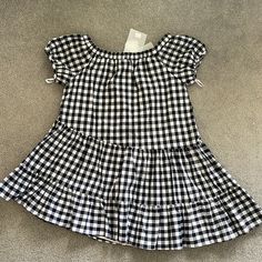 New With Tags. Casual Black Cotton Plaid Dress, Casual Black Plaid Cotton Dress, Black Cotton Plaid Mini Dress, Black Plaid Cotton Mini Dress, Chic Gingham Cotton Dresses, White Cotton Mini Plaid Dress, Casual Cotton Gingham Dress, Casual Gingham Cotton Dress, White Cotton Plaid Mini Dress