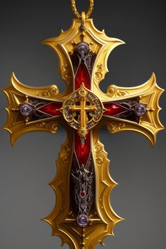 Crucifix Art, Crusader Cross, Black And Gold Aesthetic, Unique Iphone Wallpaper, Pectoral Cross, Cross Wallpaper, Phone Wallpaper Pink, Dark Home Decor, Mens Rings Fashion