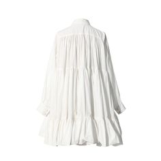 White FARIE Ruffled Hem Shirt Dress | i The Label – I The Label Goth Spring, East Asian Fashion, Loose Long Sleeve Shirt, Long Sleeve Shirt Women, Cotton Long Sleeve Shirt, Mall Goth, Womens Long Sleeve Shirts, Long Sleeve Shirt Dress, White Skirts