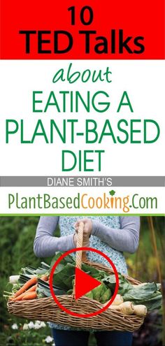 10 TED Talks about Eating Plant-Based Diet Article - GET YOUR MOTIVATION ON WITH TED TALKS Sometimes all we need is a pep talk, you know the one that gets you motivated to take action. It can renew our commitment to avoid a bad habit or or move us to take steps to create a new one. That's what these TED talks could do for you. All of them are focused on foods we eat. #wfpb #vegan #vegan Plant Based Diet Meals, Plant Based Diet Meal Plan, Plant Based Meal Planning, Eating Vegan, Plant Based Diet Recipes, Plant Based Whole Foods, Baking Soda Beauty Uses, Pep Talk, Ted Talk