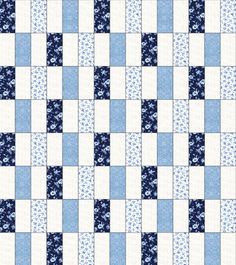 a blue and white checkerboard pattern with small flowers on the center, as well as