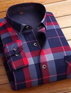 Men's Dress Shirt Button Up Shirt Plaid Shirt Collared Shirt Fleece Shirt Overshirt A B C D Long Sleeve Plaid / Check Square Neck Winter Wedding Party Clothing Apparel Warm 2024 - $18.99 Winter Wedding Party, Mens Overshirts, Wedding Party Outfits, A B C D, Long Sleeve Plaid, Warm Outfits, Collared Shirt, A B C, Shirt Button