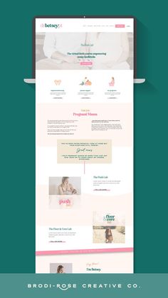 the website design for baby products