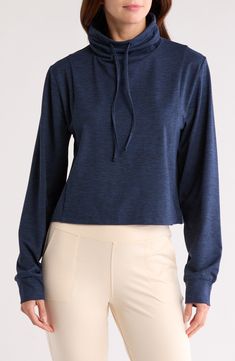 A sporty sweatshirt designed with drop shoulders and a relaxed fit will keep you comfortable all-day long. Drawstring funnel neck 76% polyester, 24% spandex Machine wash, tumble dry Imported How To Make Shoes, Cold Weather Accessories, Short Rompers, Funnel Neck, Sweatshirt Designs, Designer Sunglasses, Girls Accessories, Funnel, Eyewear Sunglasses